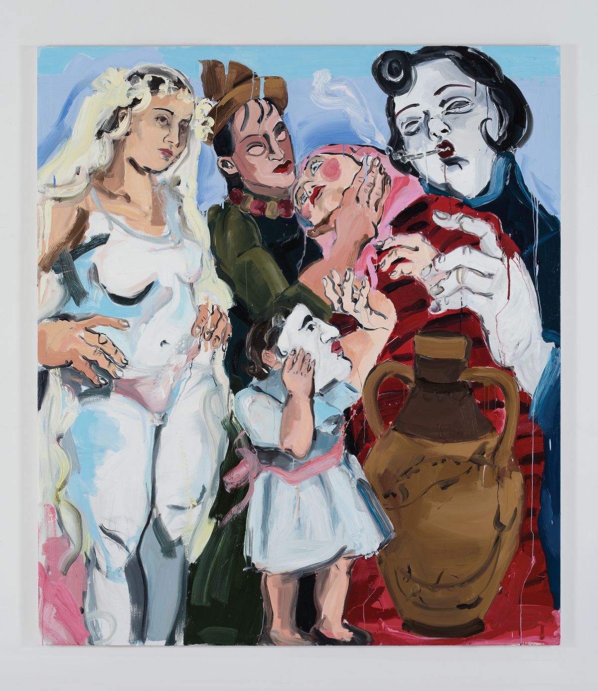 Cristina BanBan, < Multitud>, 2025, Oil on linen, 247.3x216.9x6.4cm. Courtesy of the artist and Perrotin. Photographer: John Berens