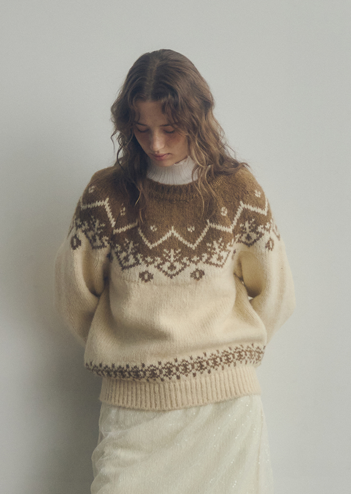 뮈뮈에르 레글런 노르딕 니트 풀오버 16만원대