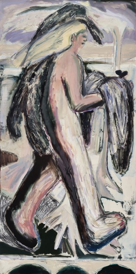  내부와 외부를 연결짓는 방법 2, 2025, 캔버스에 유채, 193.9x97cm