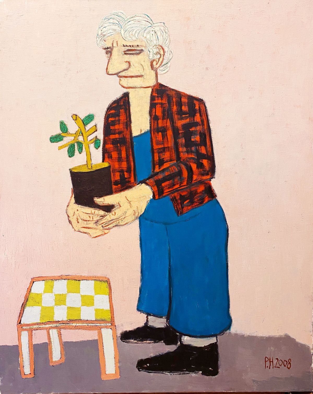 Peter Herrmann, Der kleine Freund, 2008, Oil on canvas, 145 x 115 cm