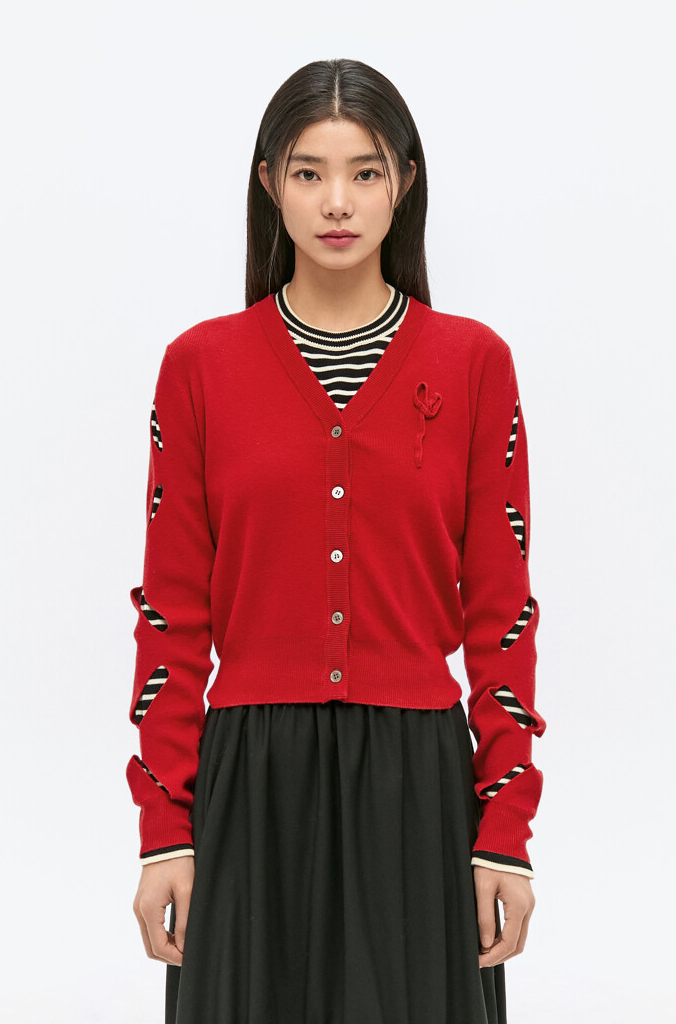 LEINWANDE 플라워 니트 가디건 16만 6천원