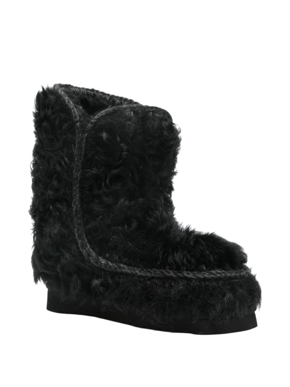 브러시드 이펙트 앵클 부츠