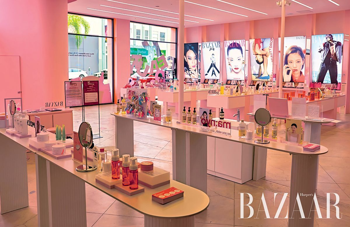 2025년 6월, LA에서 열린 바자의 K뷰티 팝업스토어 전경