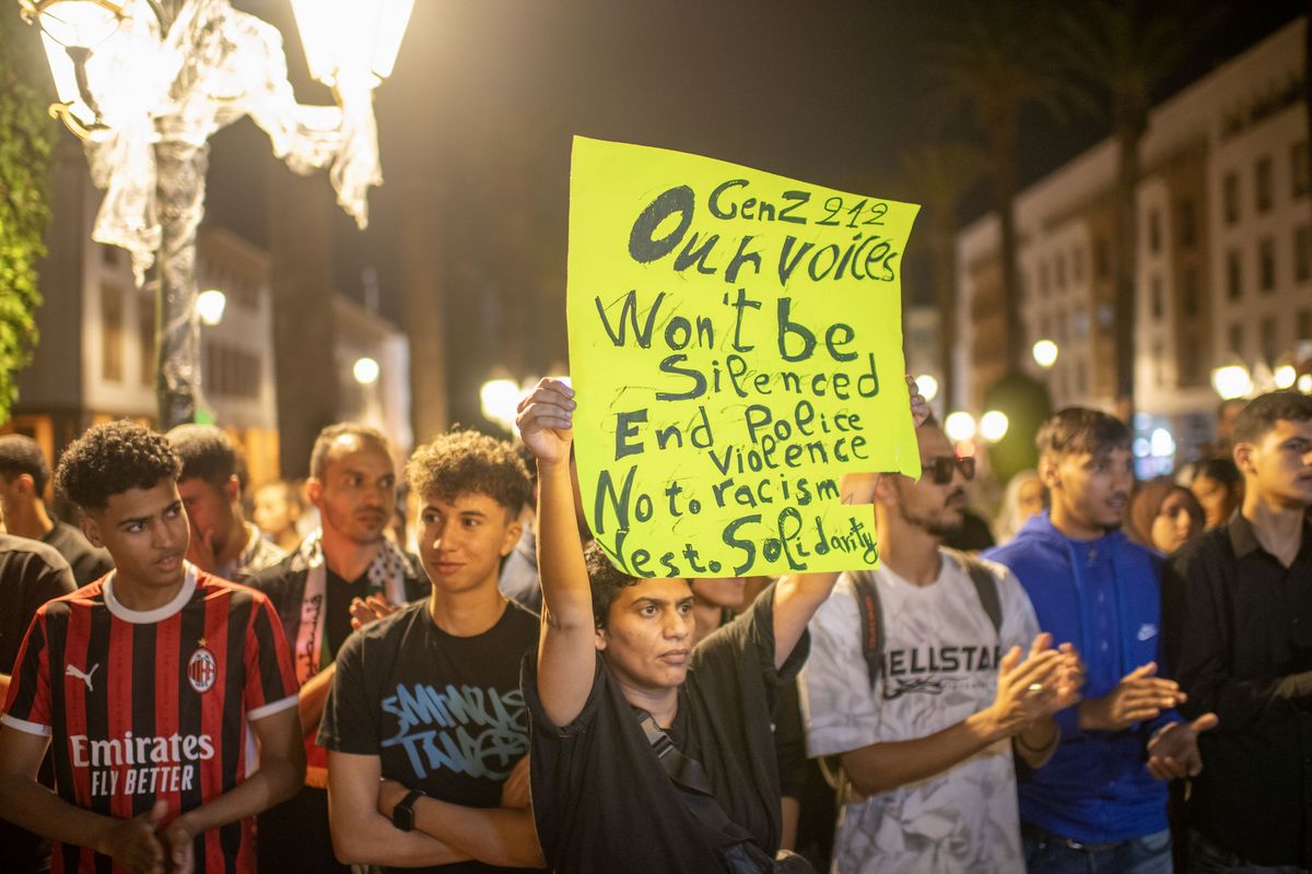 모로코 Gen Z들이 나선 시위 현장 