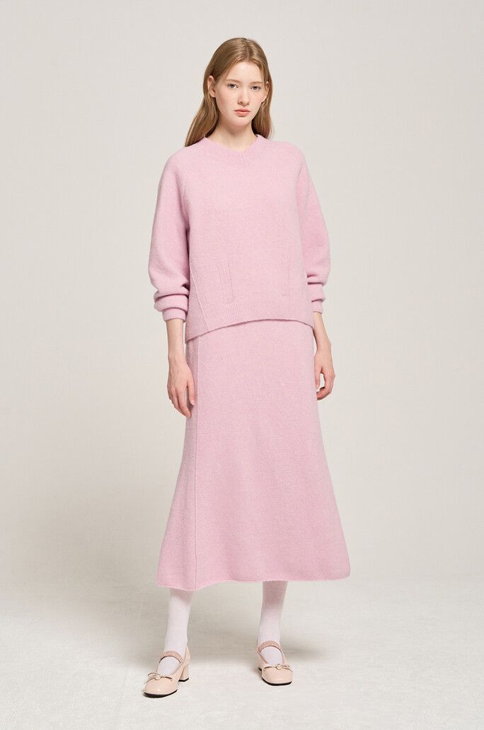 울 블렌드 머메이드 니트 스커트 19만원대