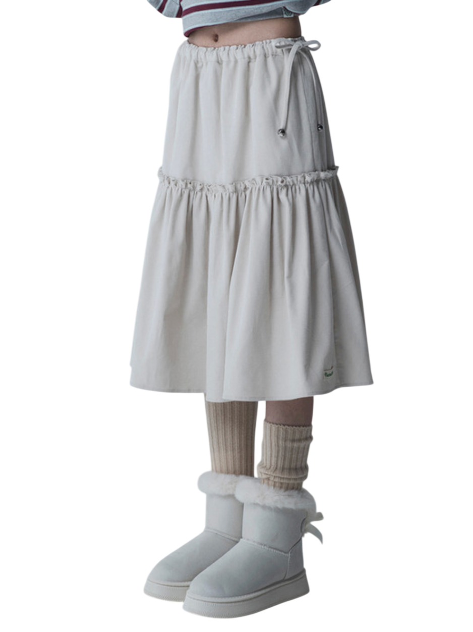 CORDUROY EVIAN STRING SKIRT
