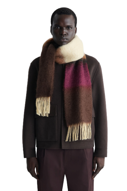 프린지 모헤어 머플러