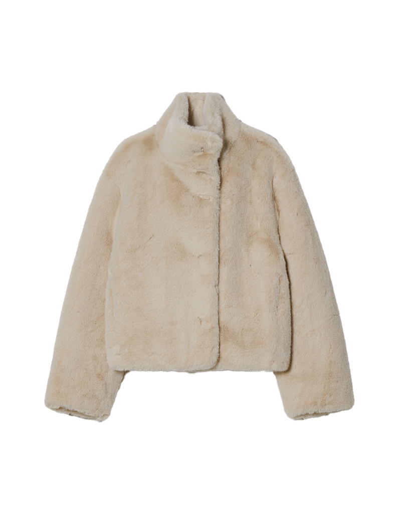 TWW HIGH NECK ECO FUR JACKET
