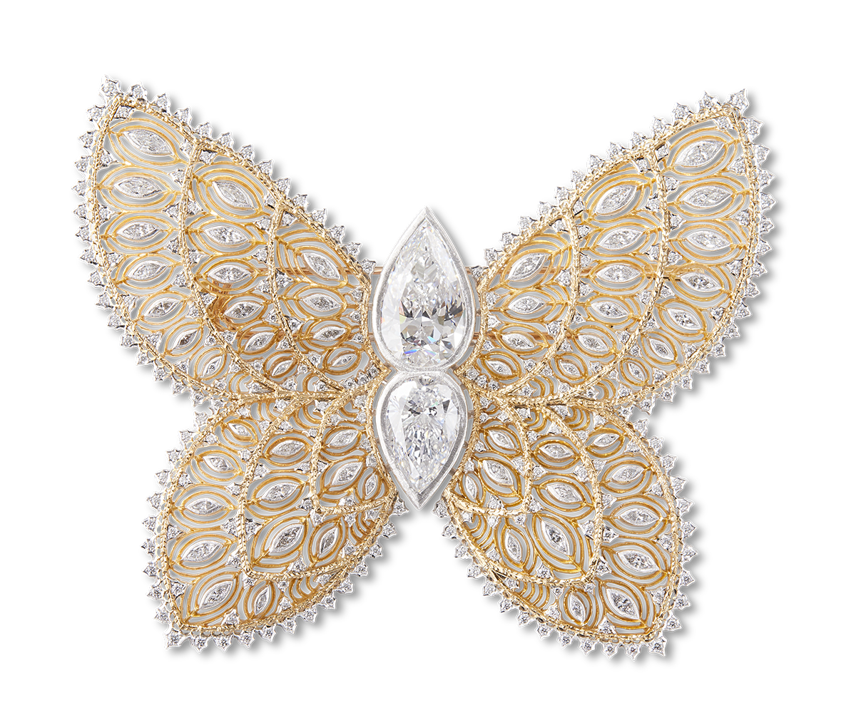 안드레아와 루크레치아가 함께 제작한 최신의 나비 브로치.