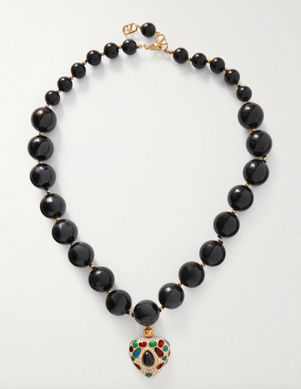 발렌티노 가라바니 에나멜, 크리스탈, 레진 네크리스 240만원대 