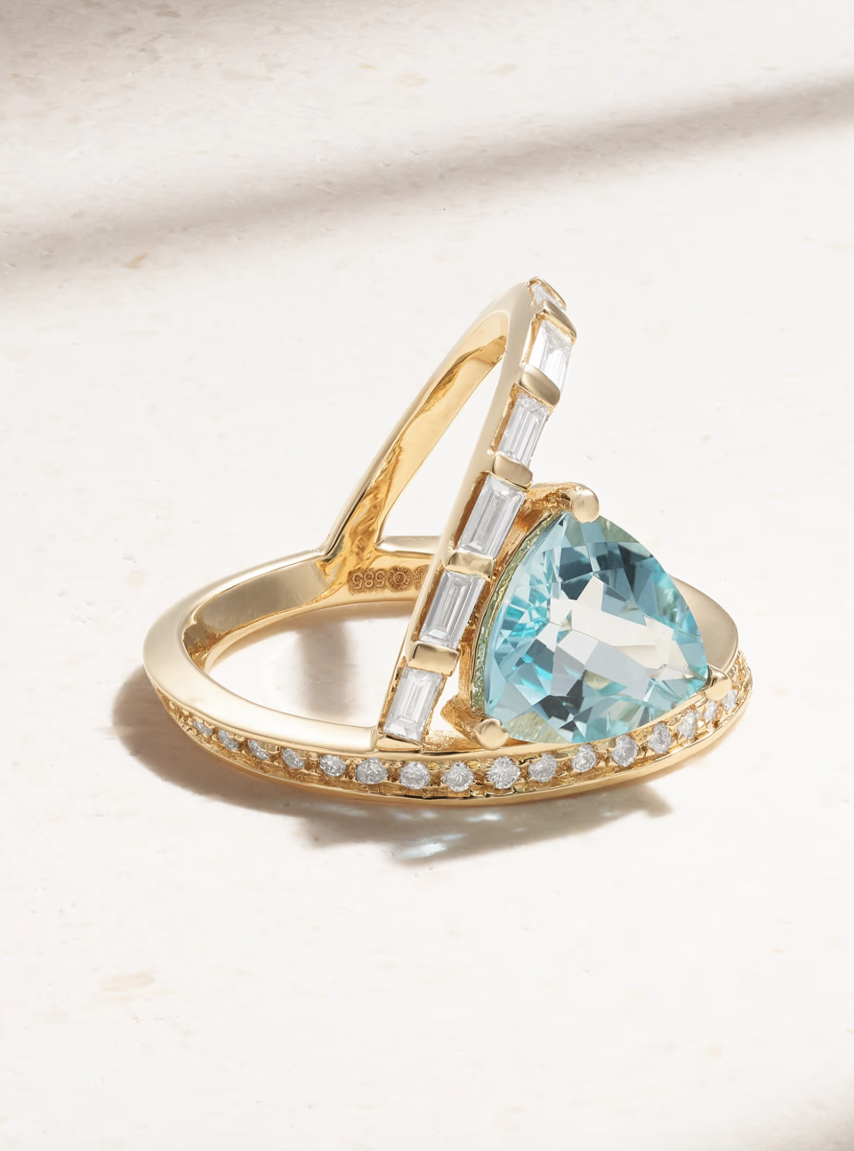 마테오 골드 토파즈 다이아몬드 링 710만원대