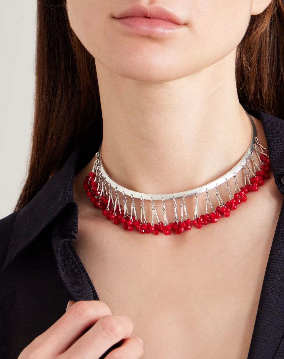 이자벨 마랑 실버톤 비즈 초커 127만원대