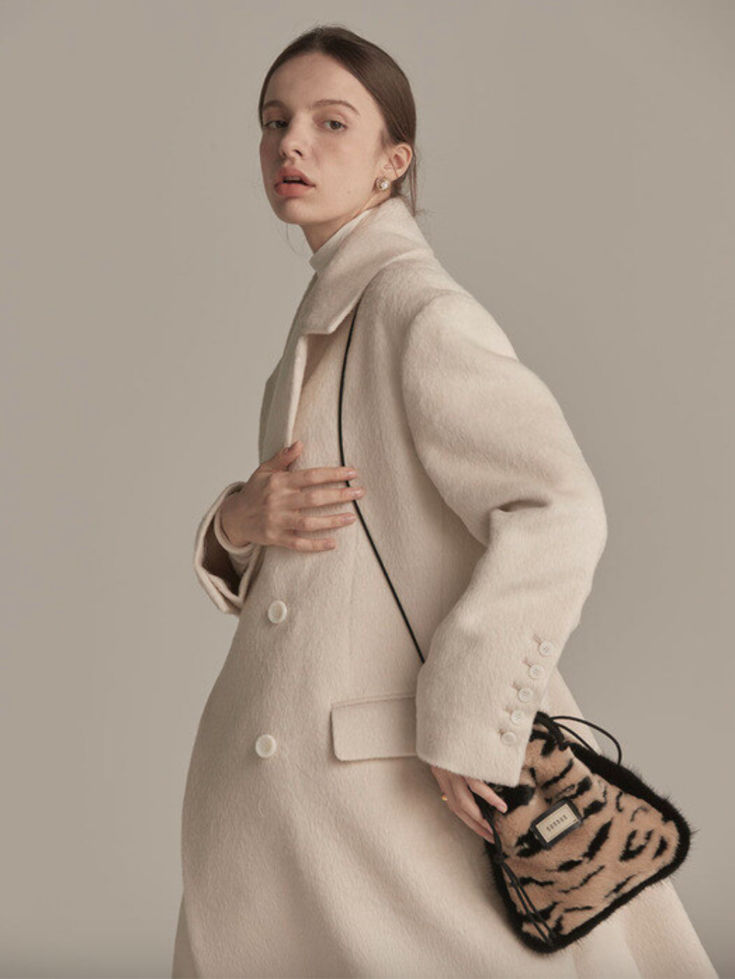 써누스 포우먼 호피 페이크퍼 토트 크로스백 11만원대