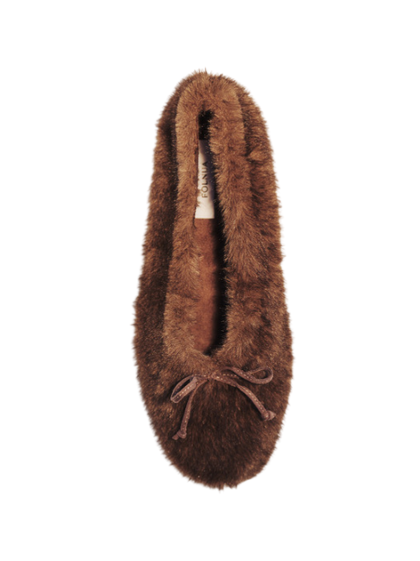 SNOA FUR FLAT SHOES