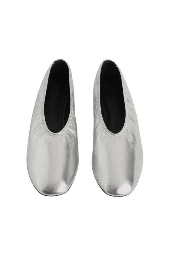 미니멀 레더 발레 플랫