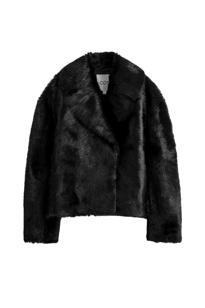 칼라 포니 헤어 레더 재킷