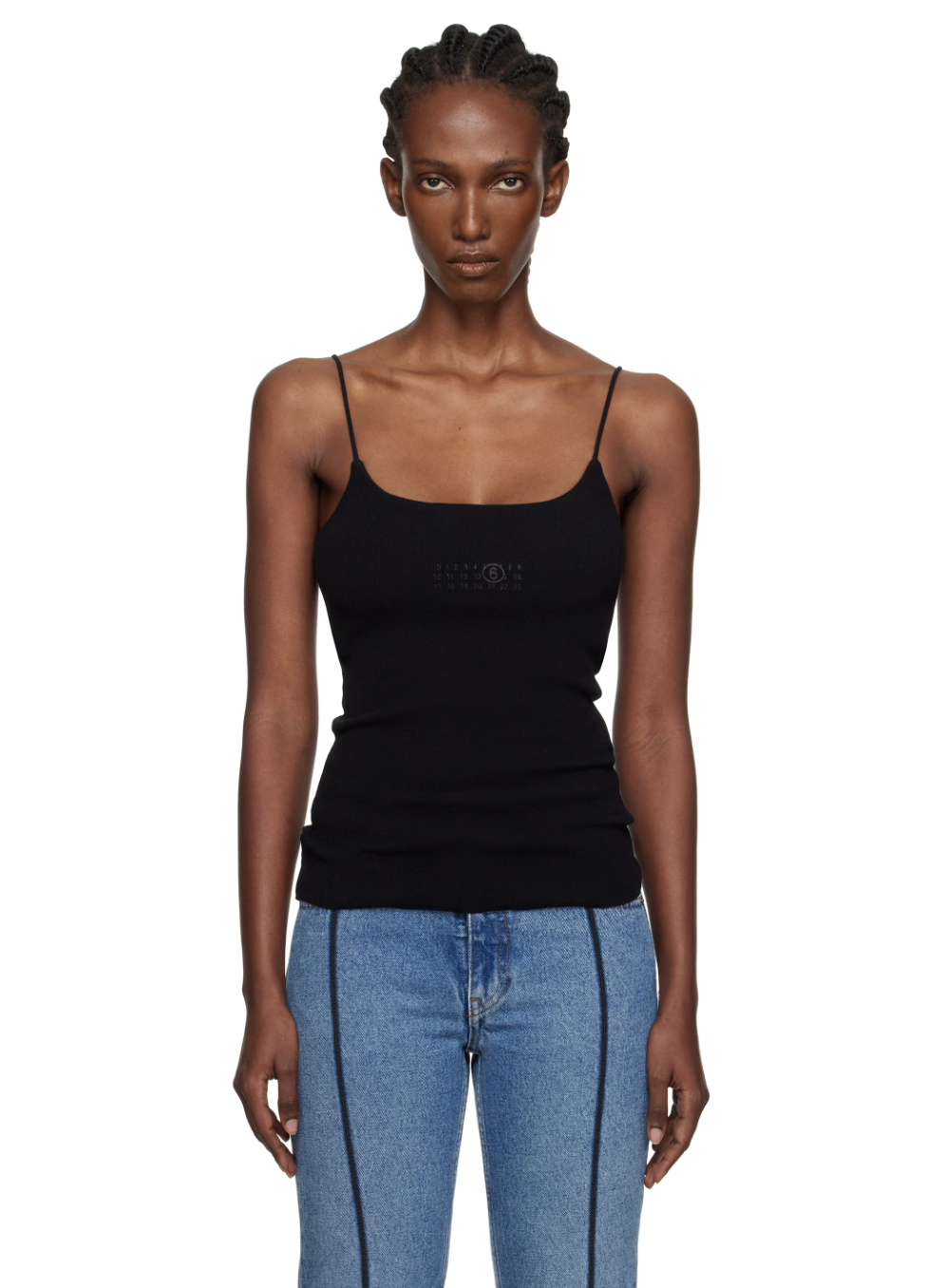 MM6 Maison Margiela 블랙 라이크라 저지 탱크탑 51만원대(출처: SSENSE)