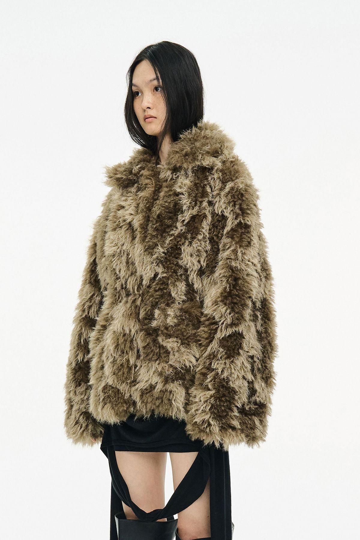 세릭 Mixed Fur Jacket / Brown 32만9천원