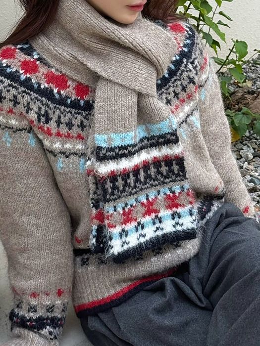 THE AtG 25FW 플러피 울 노르딕 머플러 5만9천9백원