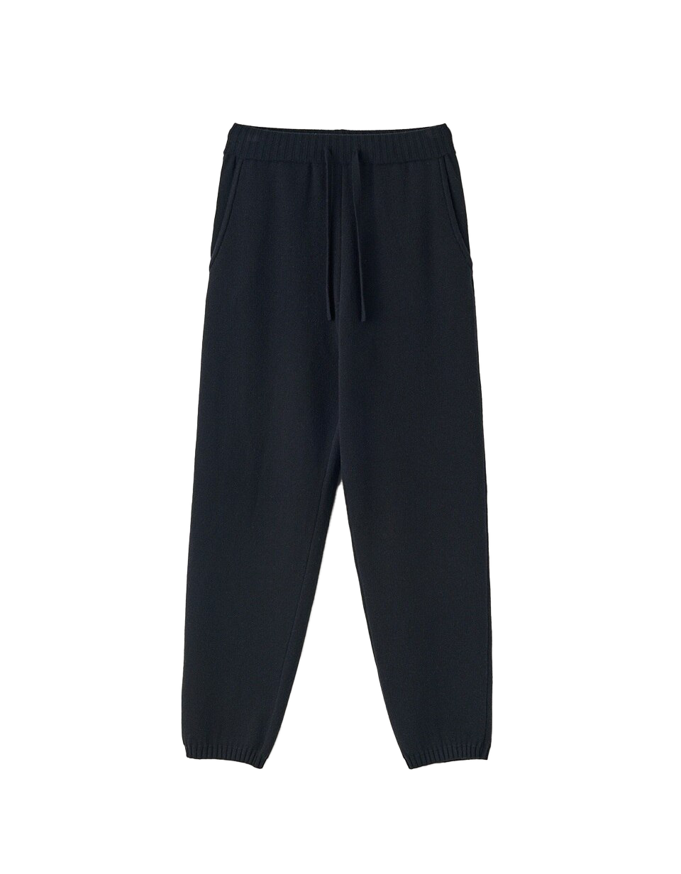 double weaving knit jogger pants (navy)