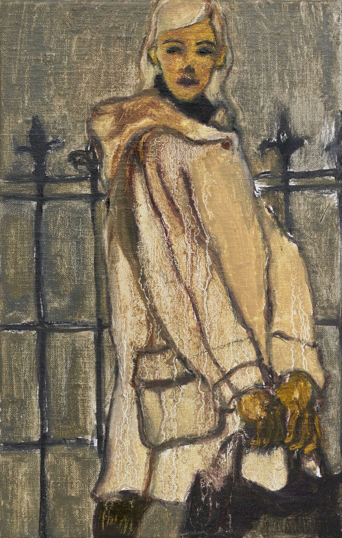 Alma Feldhandler, SW1 , 2025. charcoal and oil on linen, 22 x 16 cm.