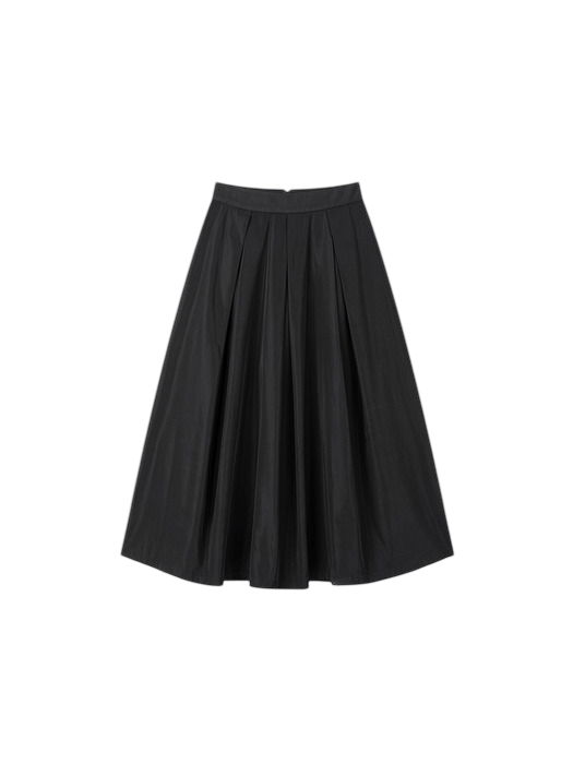롱 플리츠 풀 스커트