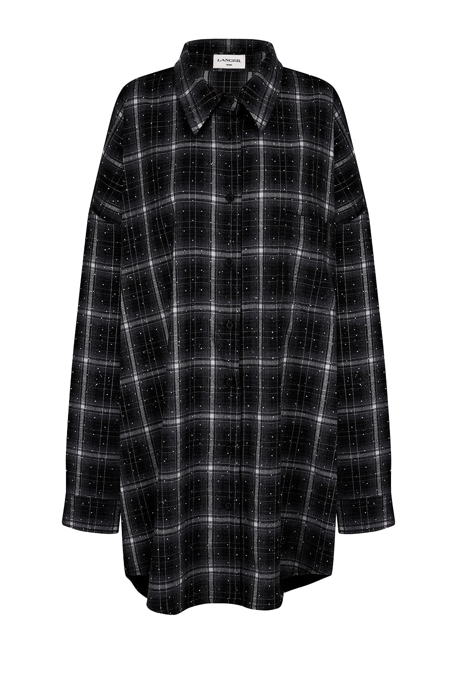 25FW studded structure check shirt