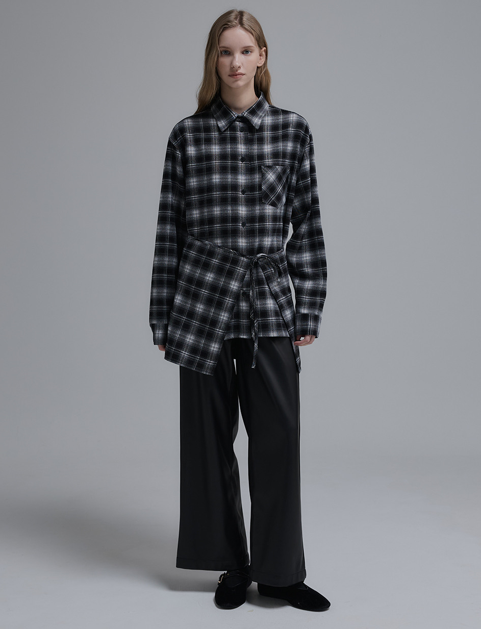 오버 사이즈드 체크 셔츠 15만원대