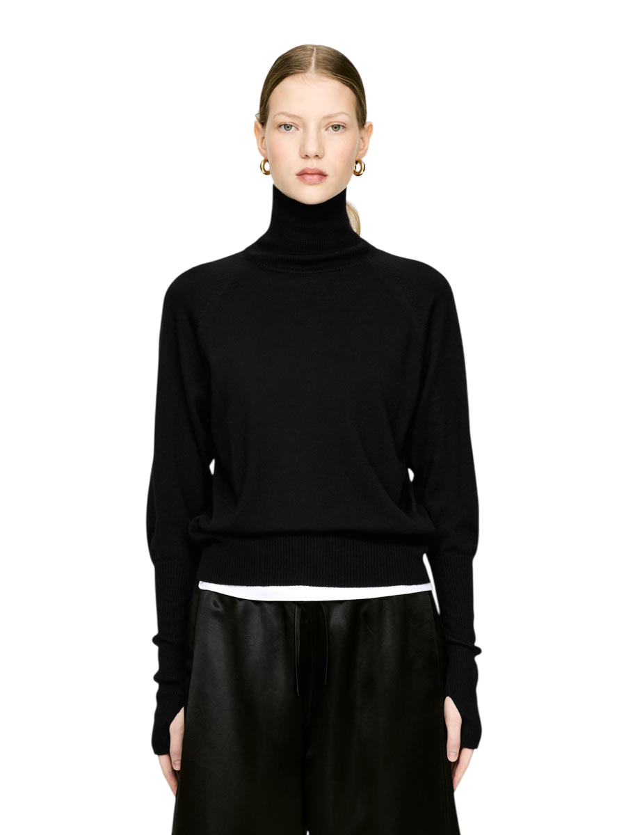 메리노 울 롤넥 스웨터