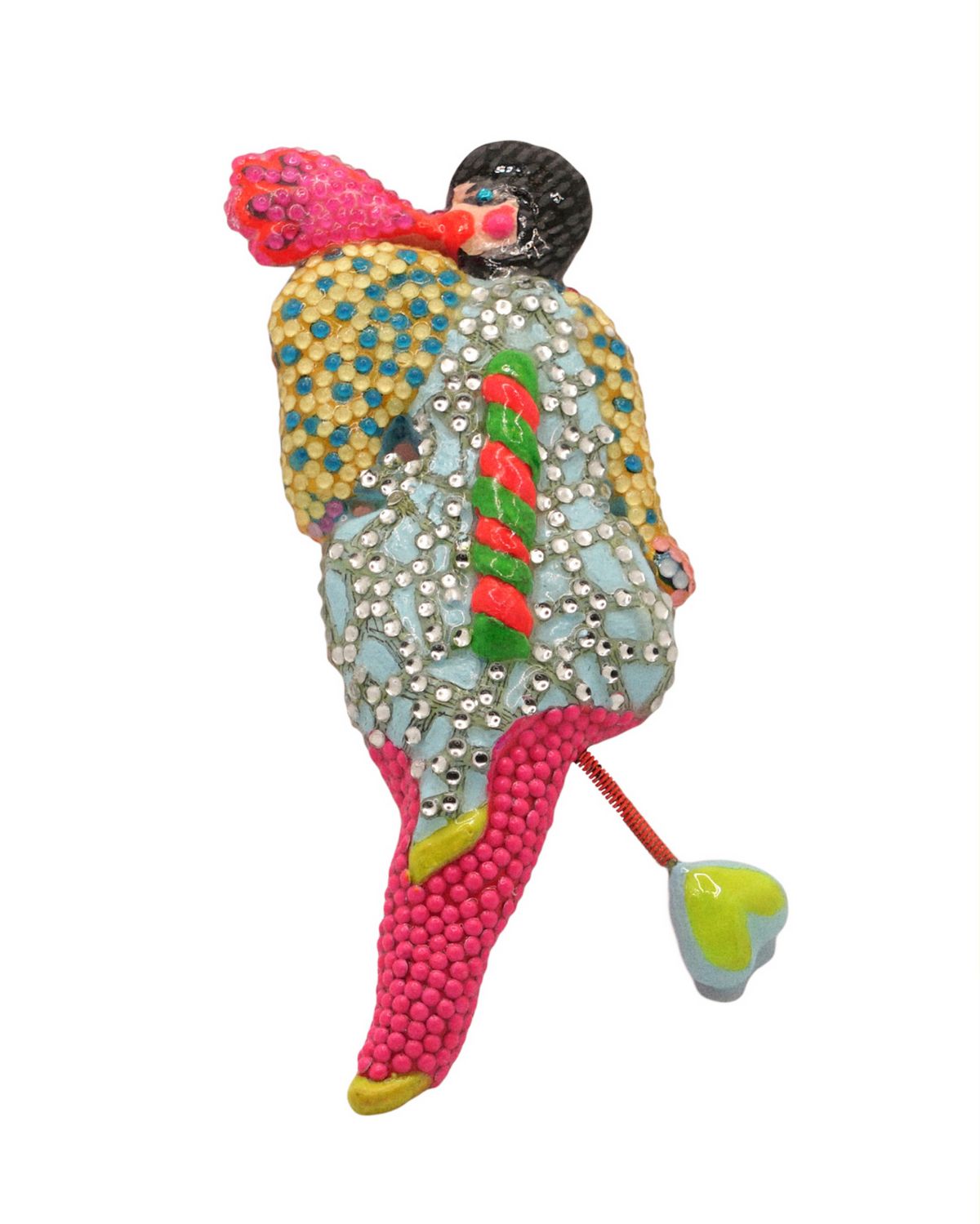 <그림자 꼭두>, <옵탁>, <리베로>, <퍼필러브>, <봉자>, <펍시> 점토, 래커, 컬러 철사, 비즈, 스와로브스키 스톤 / 다양한 크기 / 2025