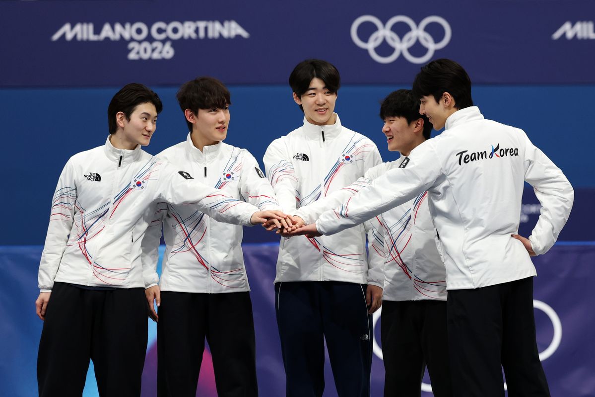 쇼트트랙 5000m 남자 계주 은메달 이정민, 임종언, 이준서, 황대헌 선수