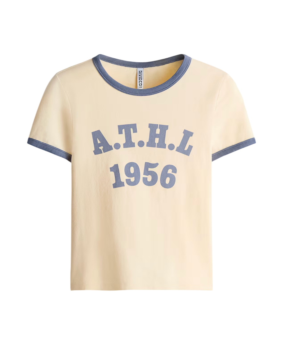 피티드 코튼 티셔츠