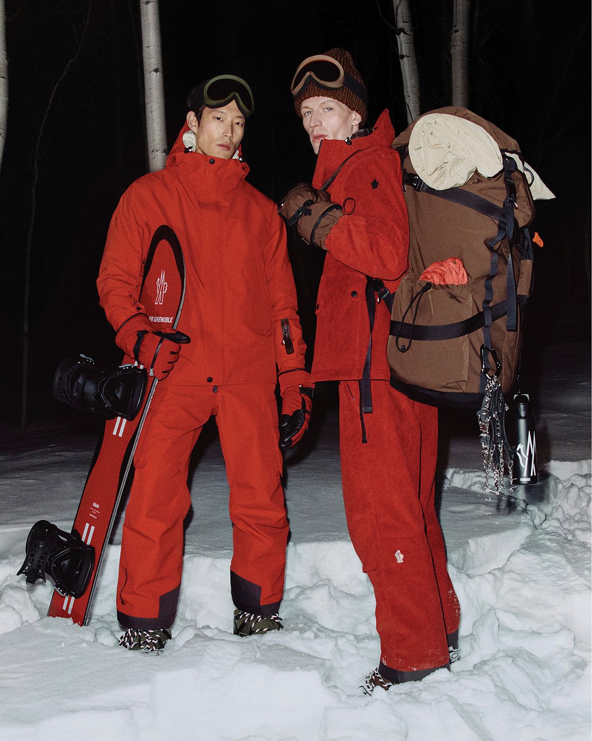 백스테이지에서 포착된 2026 F/W 몽클레르 그레노블 컬렉션 키 룩들.