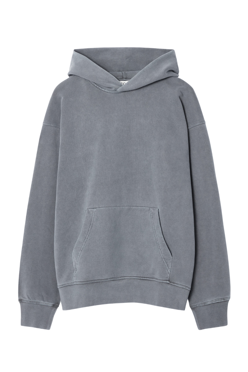 워시드 코튼 저지 후디