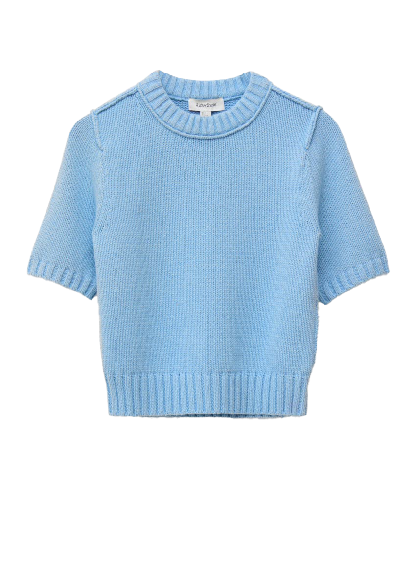 립 니트 티셔츠