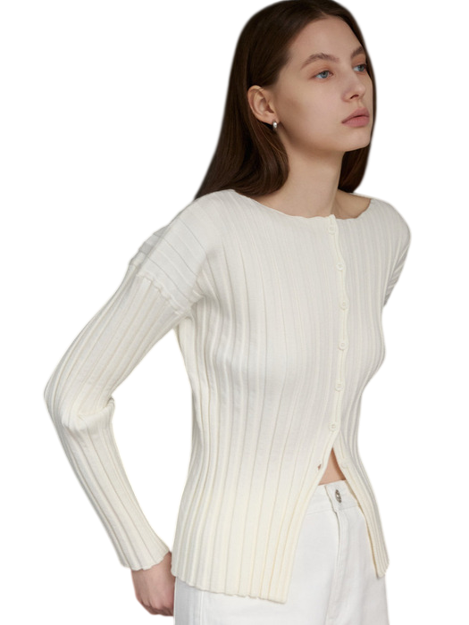 Bold Rib Knit Cardigan