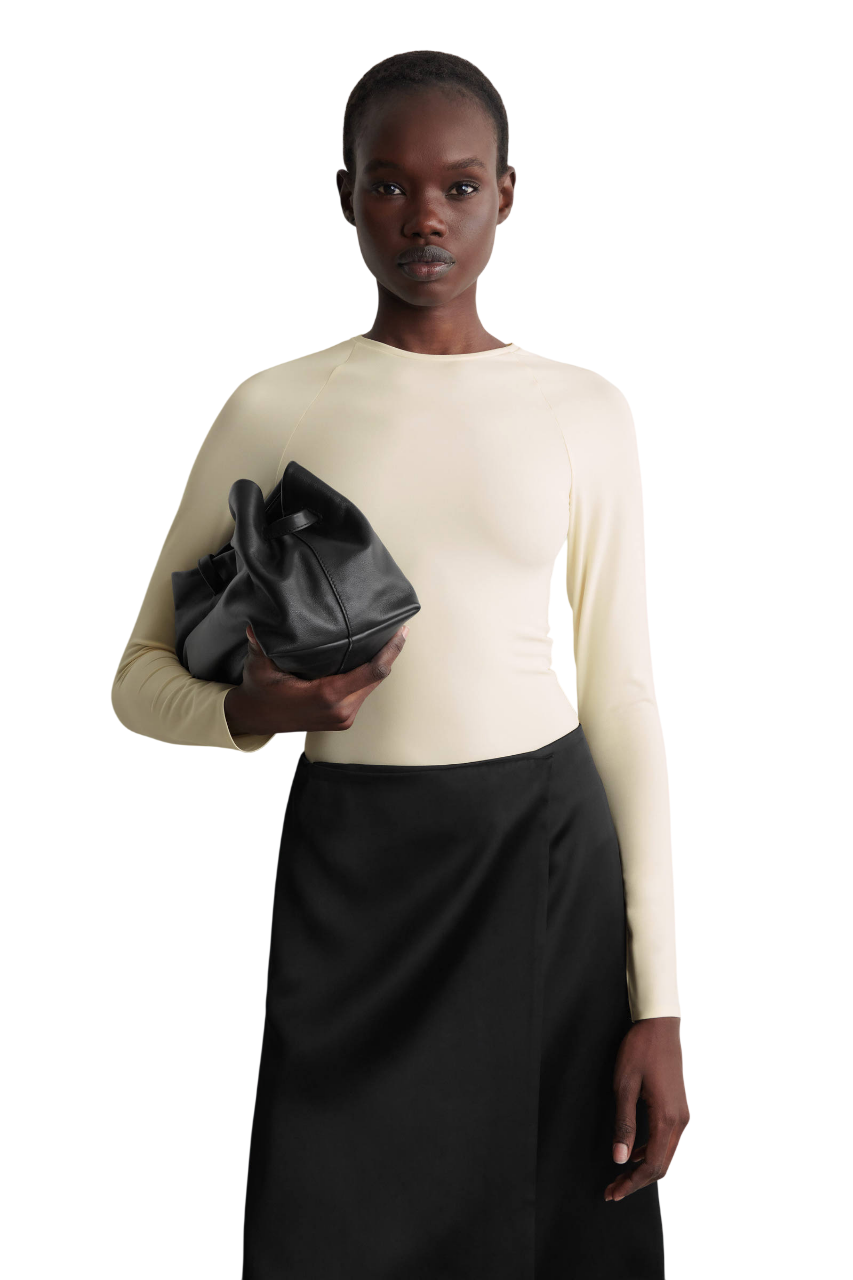 테크니컬 저지 롱 슬리브 탑