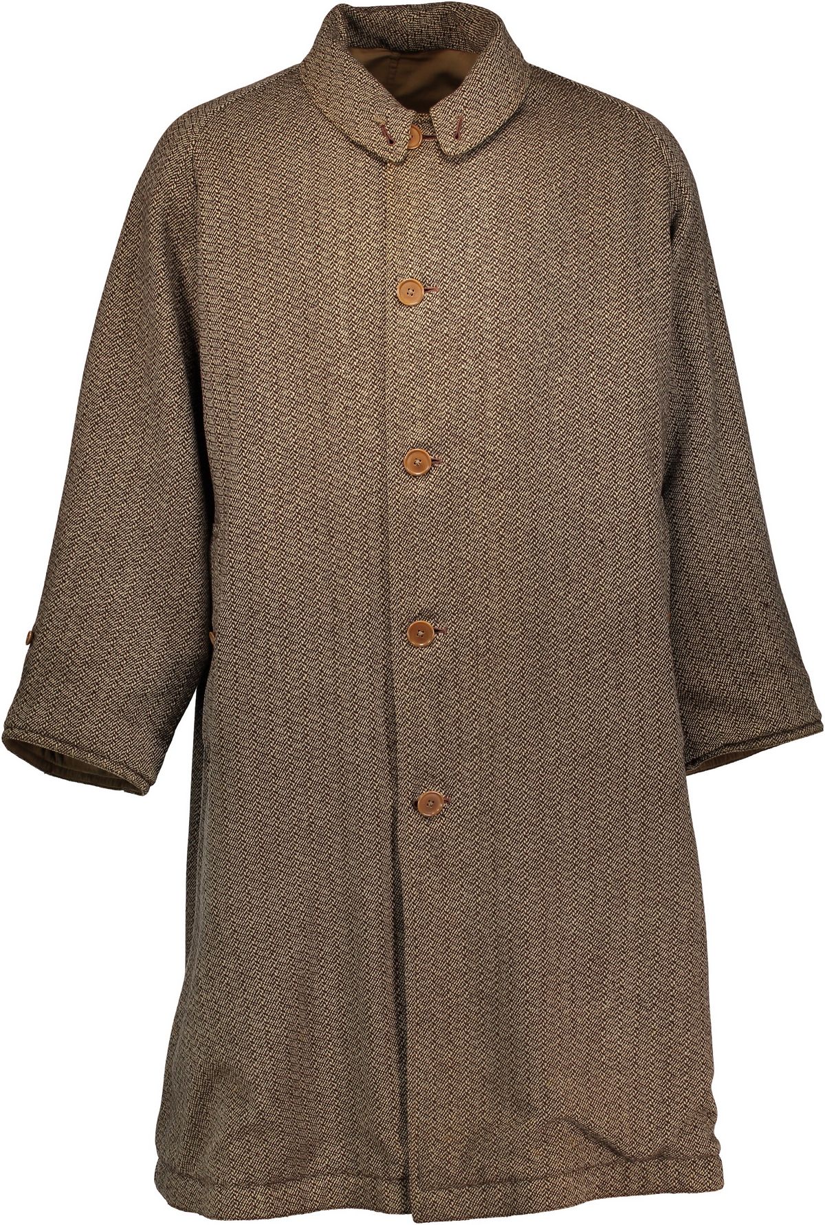 '듀얼 버버리'는 한 쪽 면에는 개버딘을, 다른 한쪽 면에는 울 또는 트위드를 사용했다. 