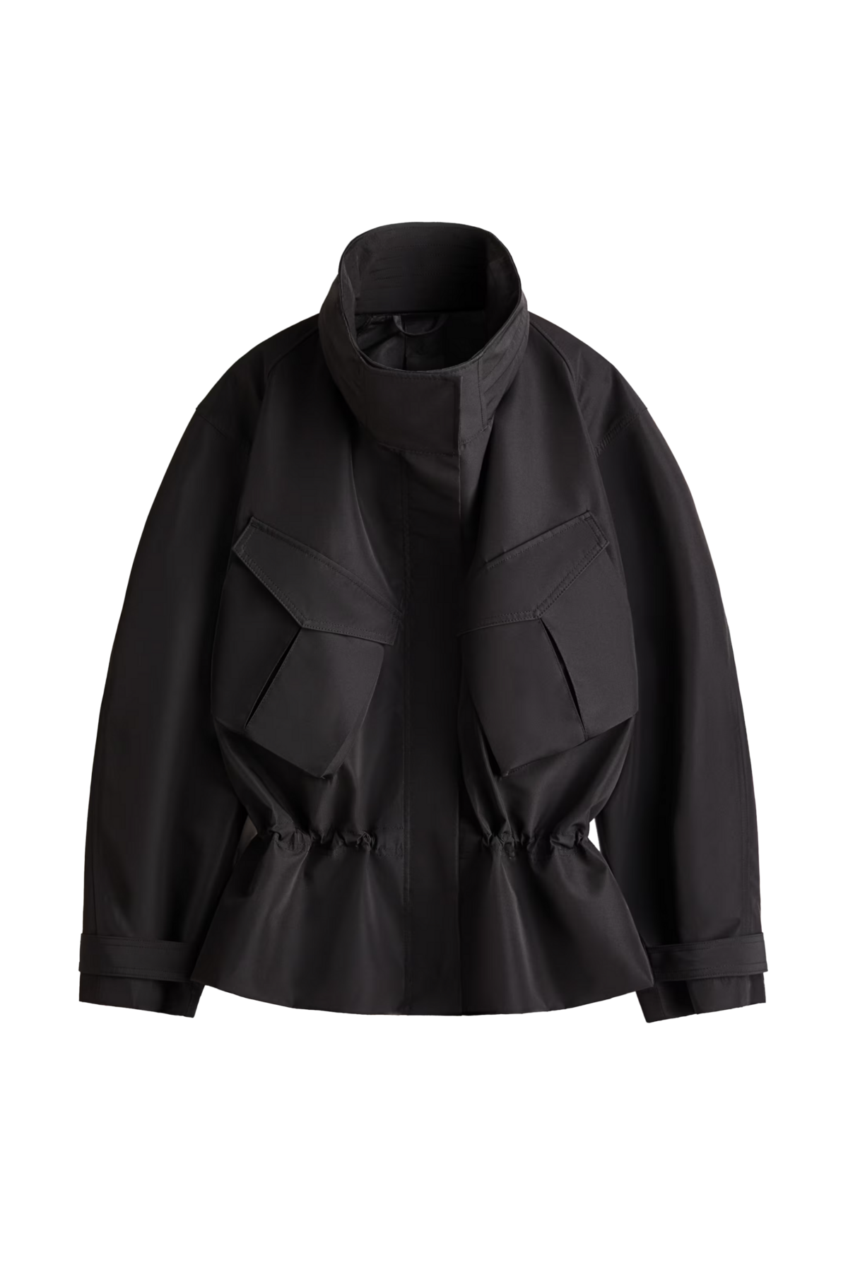 페플럼 후드 재킷