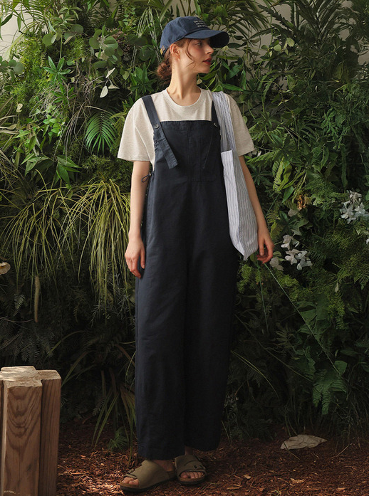 룸페커 보이스 밑단다트 오버롤 팬츠 5만2천원대