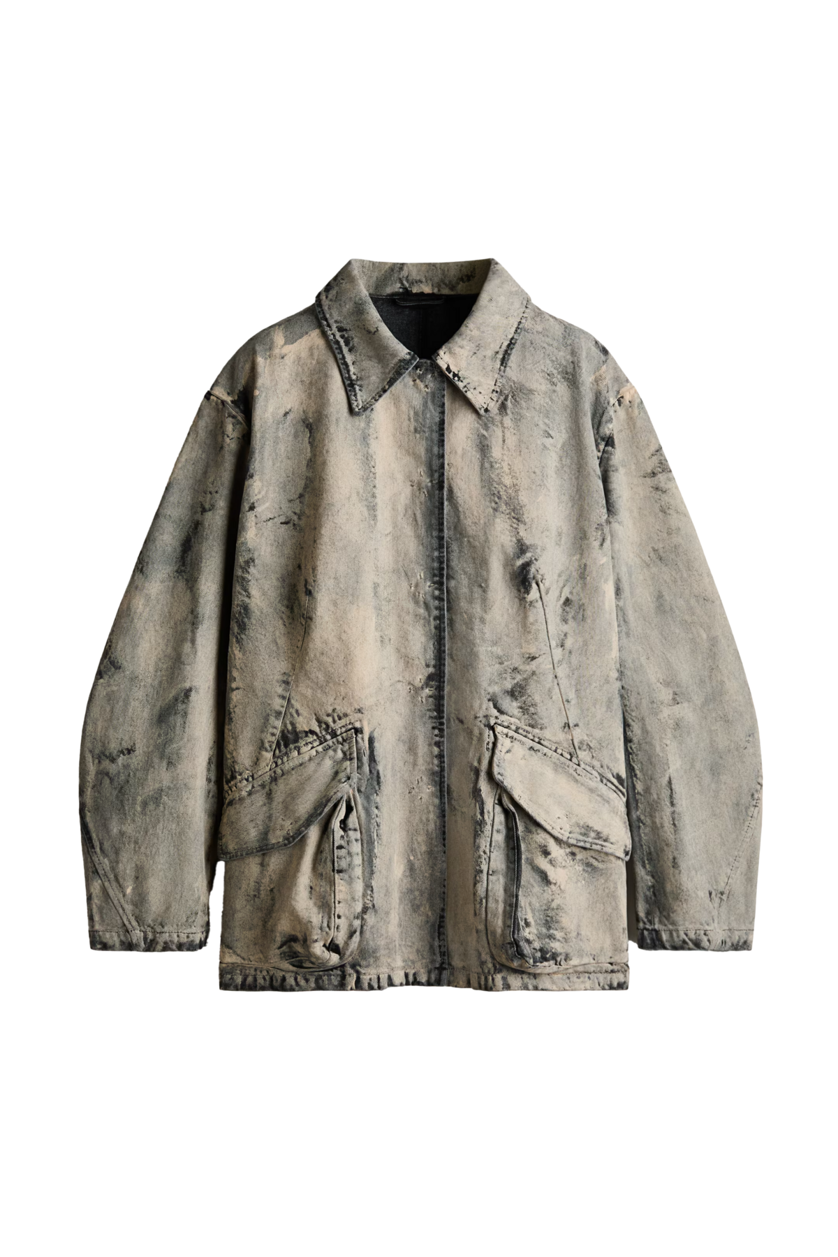 페인트 룩 데님 재킷