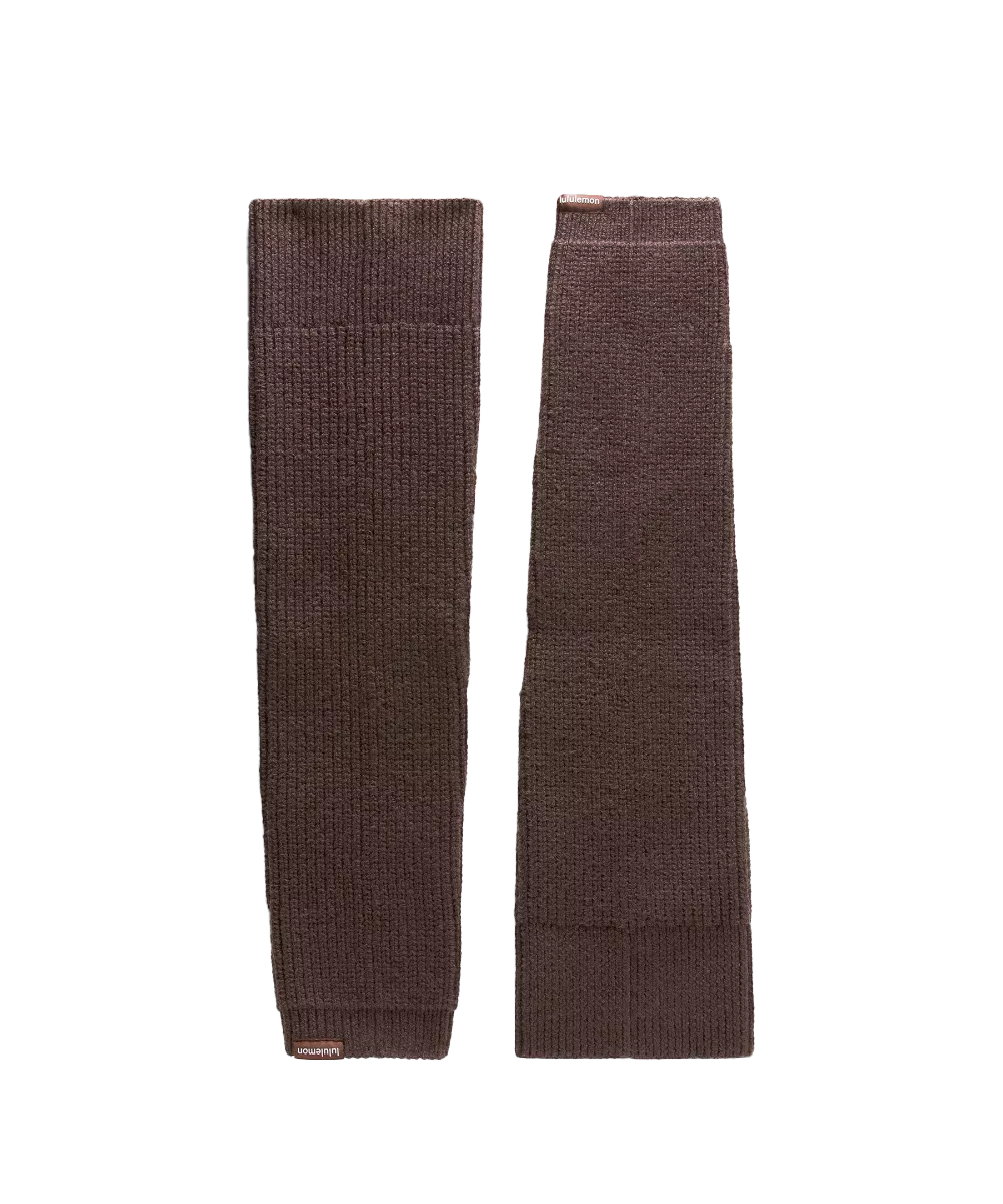 우먼스 리브드 니트 울 블렌드 레그 워머