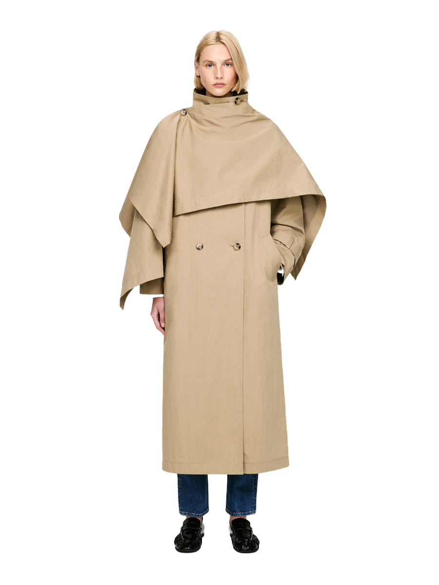 스카프 트렌치 코트