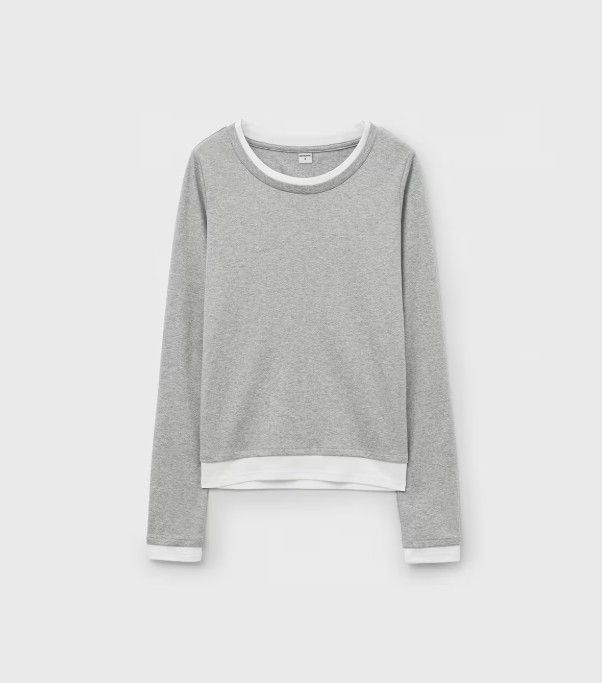 에센셜 레이어드 긴팔 티셔츠