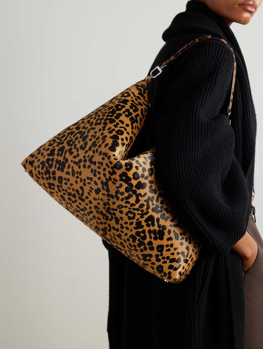 베벨 라지 레오파드 송치 토트 백 522만원대