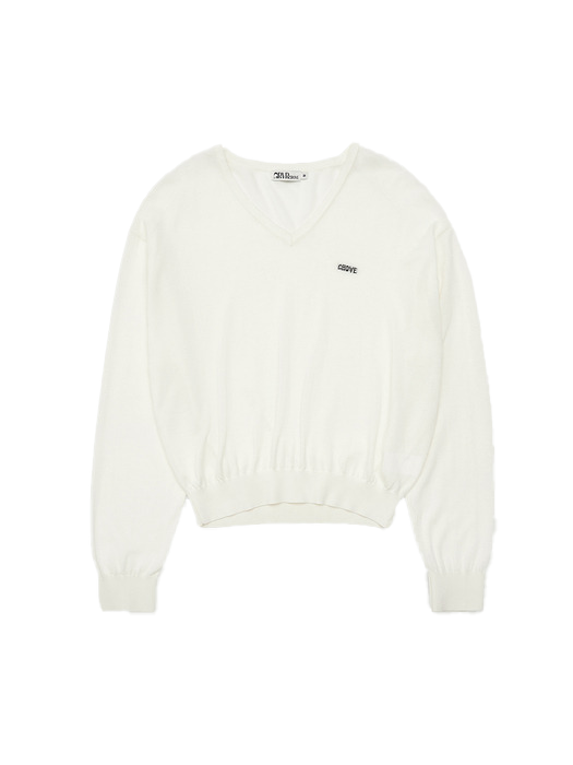 캐노피 V 넥 니트