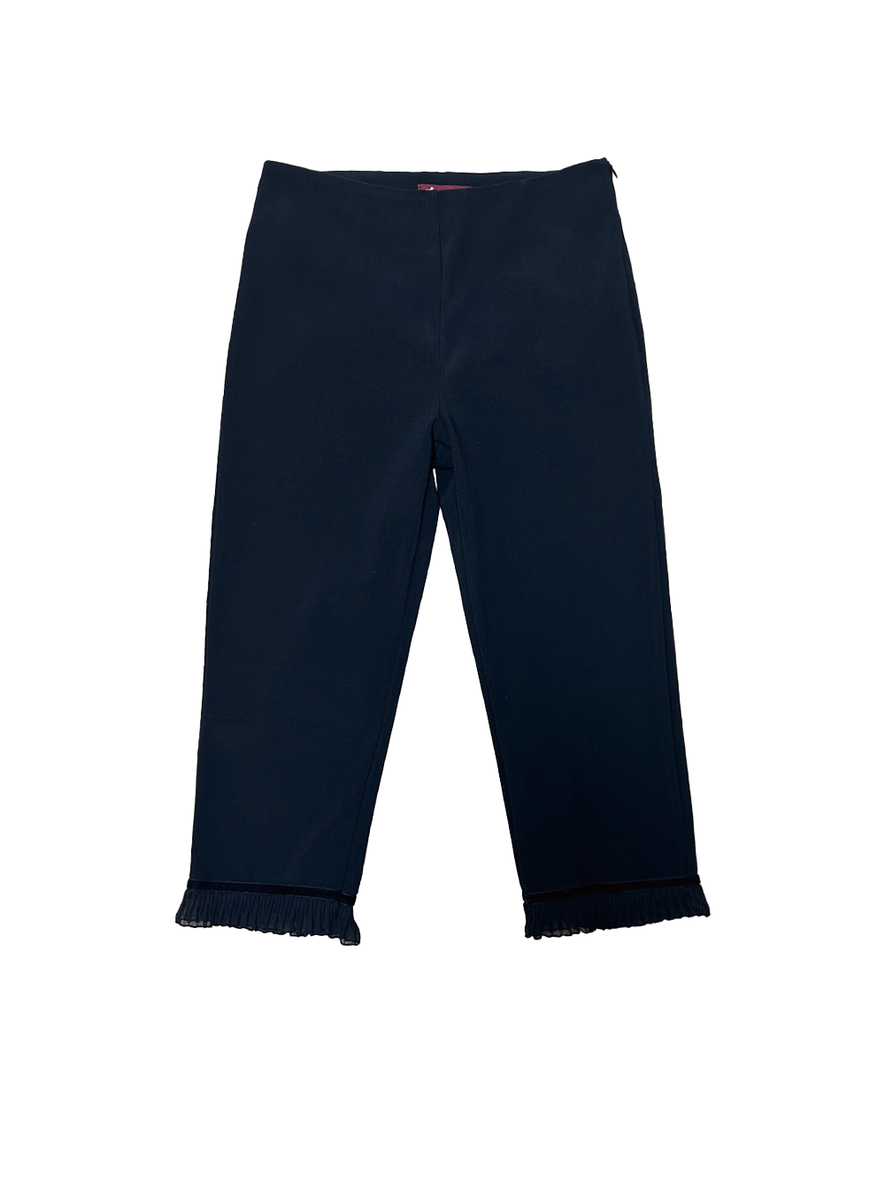Capri Pants with Ruffled Trim