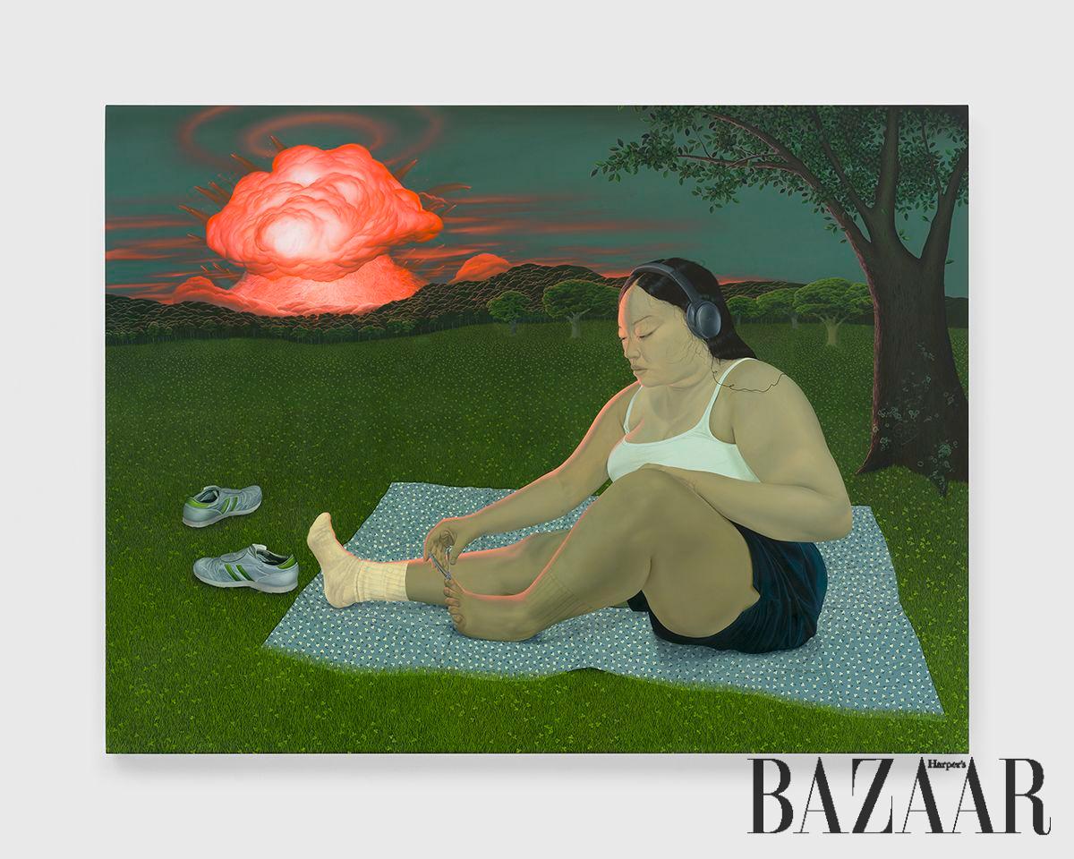 Sasha Gordon, <It Was Still Far Away>, 2024, Oil on linen, 183.5x244.2cm. 