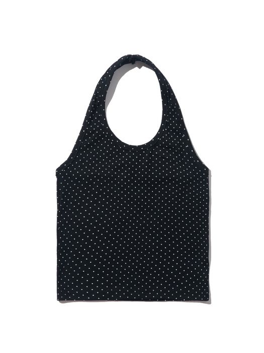 도트 홀터넥 나시 탑