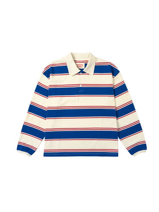 멀티 스트라이프 칼라 티셔츠